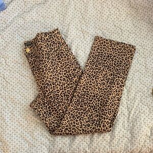 J. Crew Leopard Print Trousers - Brown and Black